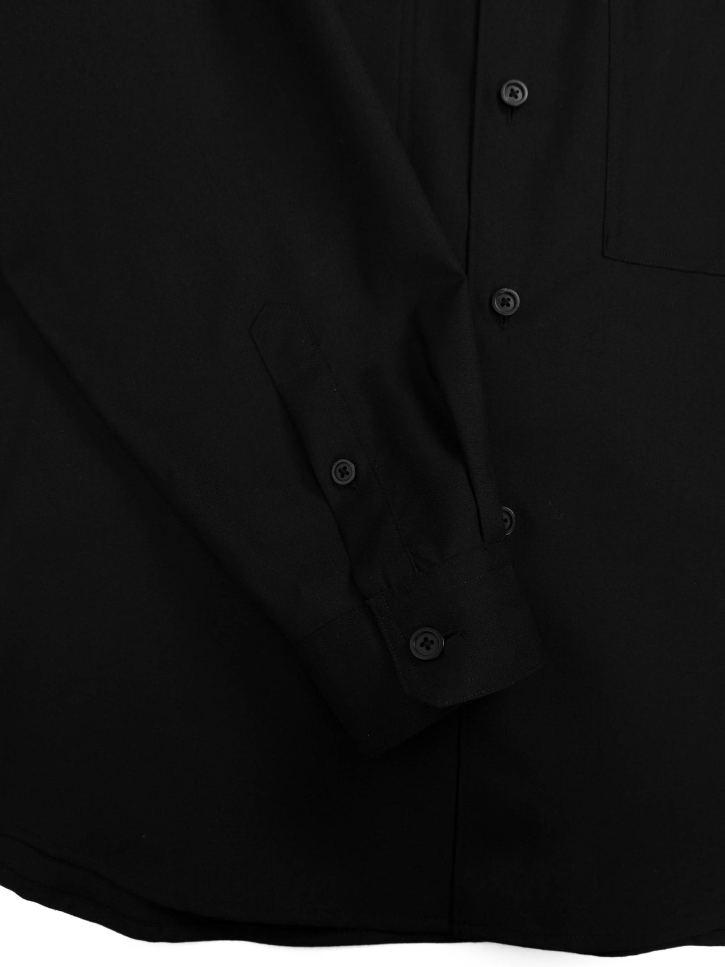 Super130's WORSTED WOOL SHIRTS｜BLACK