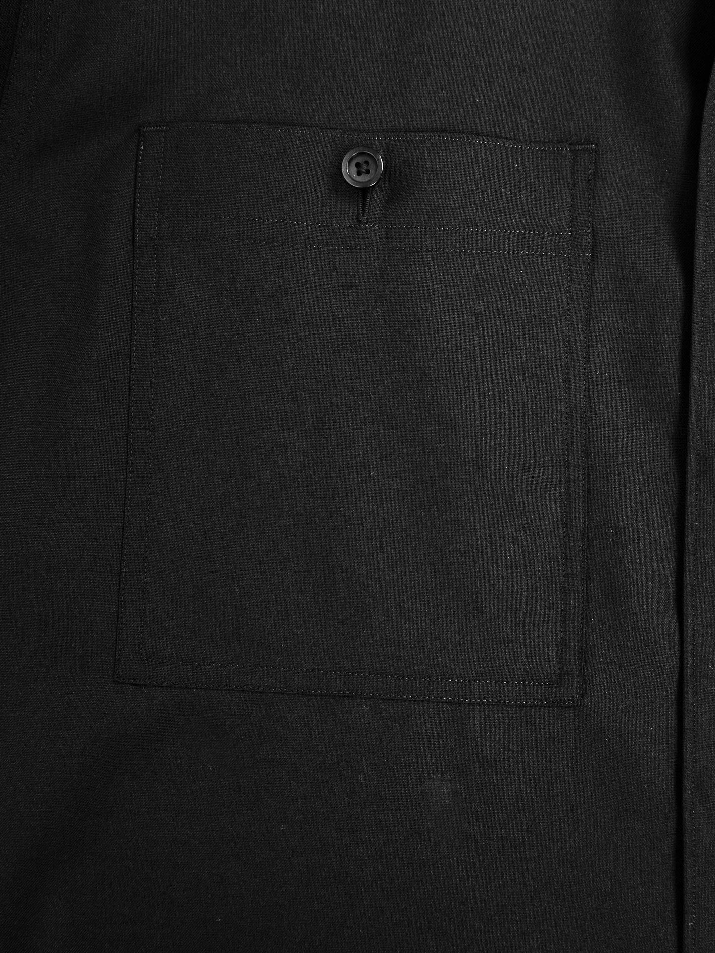 Super130's WORSTED WOOL SHIRTS｜BLACK