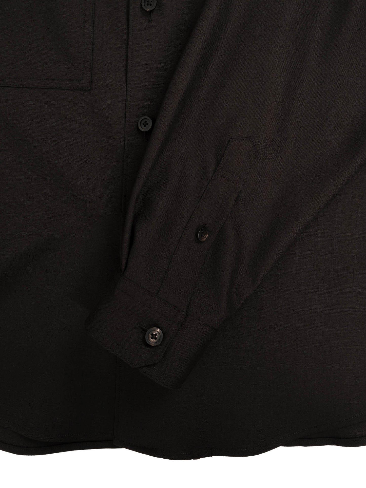 Super130's WORSTED WOOL SHIRTS｜DARK BROWN