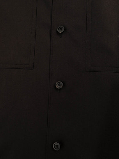 Super130's WORSTED WOOL SHIRTS｜DARK BROWN