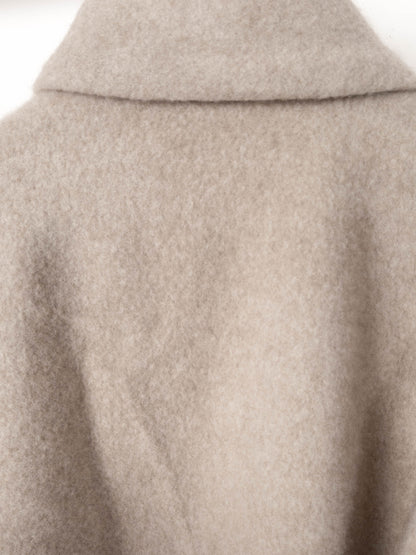 LAMB WOOL CASHMERE MOSSER OVER SHIRTS｜NATURAL