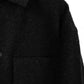 LAMB WOOL CASHMERE MOSSER OVER SHIRTS｜TOP BLACK