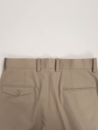 FINX COTTON GABARDINE SLACKS｜BEIGE