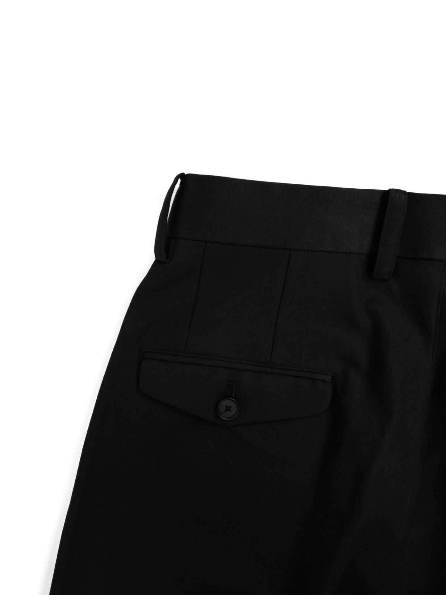 FINX COTTON GABARDINE SLACKS｜BLACK