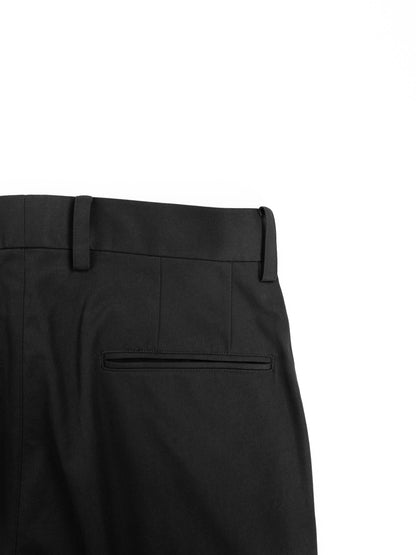 FINX COTTON GABARDINE SLACKS｜GUNMETAL