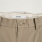 FINX COTTON GABARDINE WIDE PANTS｜BEIGE