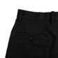 FINX COTTON GABARDINE WIDE PANTS｜BLACK