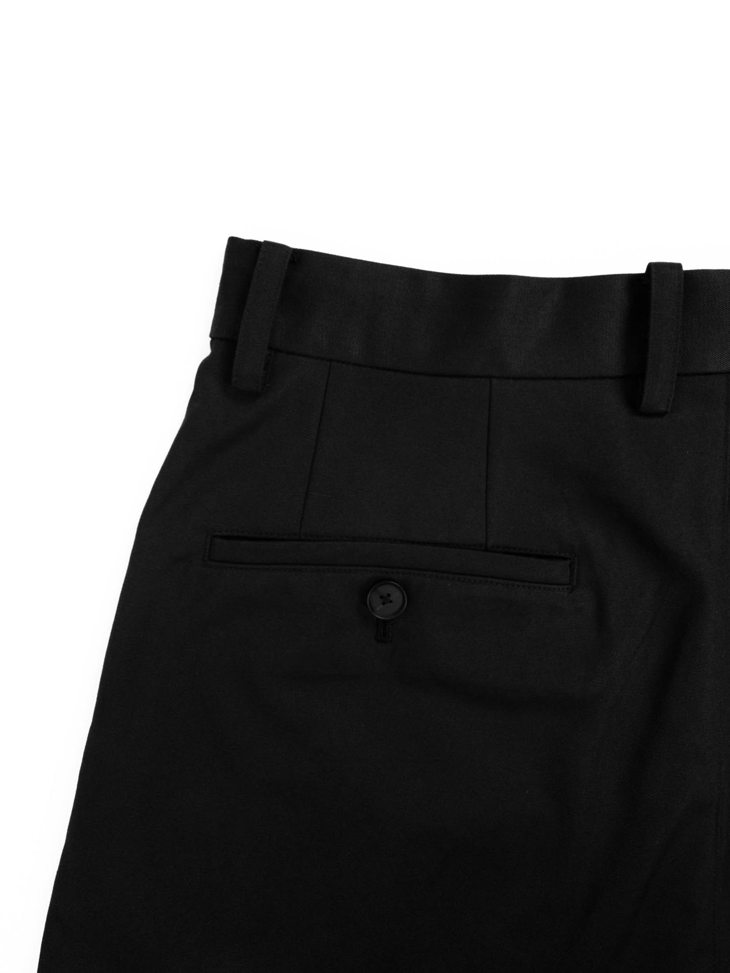 FINX COTTON GABARDINE WIDE PANTS｜BLACK