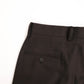 Super130's WORSTED WOOL WIDE SLACKS｜DARK BROWN