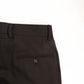 Super130's WORSTED WOOL WIDE SLACKS｜DARK BROWN