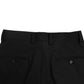 Super130's WORSTED WOOL STRAIGHT SLACKS｜BLACK