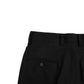 Super130's WORSTED WOOL STRAIGHT SLACKS｜BLACK