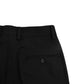 Super130's WORSTED WOOL STRAIGHT SLACKS｜BLACK