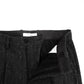 SHETLAND WOOL MIX TWEED SLACKS｜BLACK MIX