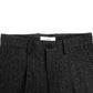 SHETLAND WOOL MIX TWEED SLACKS｜BLACK MIX