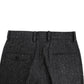 SHETLAND WOOL MIX TWEED SLACKS｜BLACK MIX