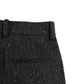 SHETLAND WOOL MIX TWEED SLACKS｜BLACK MIX