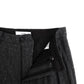 SHETLAND WOOL MIX TWEED WIDE PANTS｜BLACK MIX