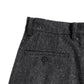 SHETLAND WOOL MIX TWEED WIDE PANTS｜BLACK MIX