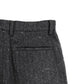 SHETLAND WOOL MIX TWEED WIDE PANTS｜BLACK MIX