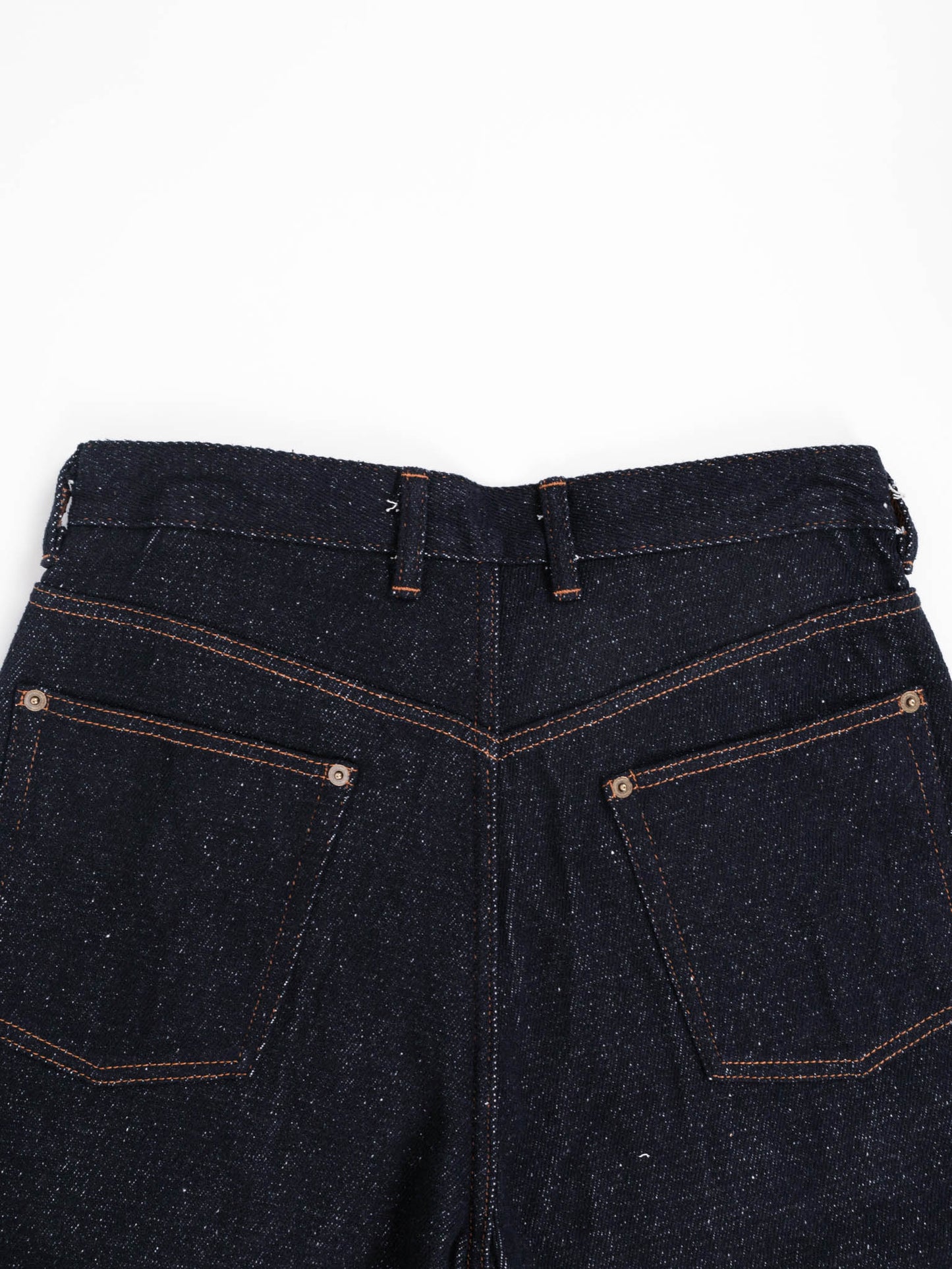 SILK NEP DENIM PANTS｜DARK NAVY