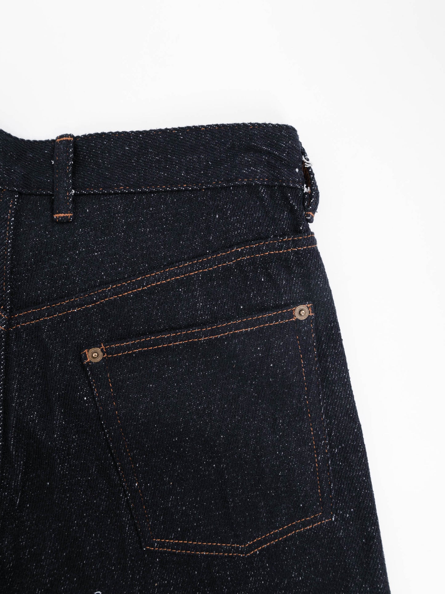 SILK NEP DENIM PANTS｜DARK NAVY