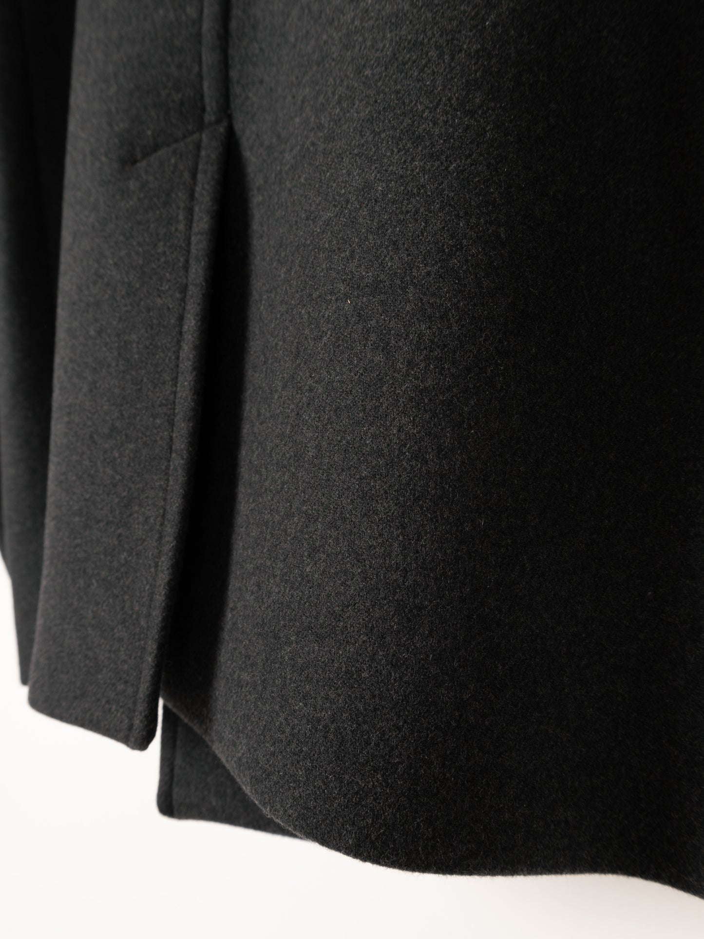 Super160’ s WOOL DOUBLE CLOTH PEA COAT｜TOP GRAY