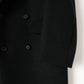 Super160’ s WOOL DOUBLE BREASTED LONG COAT for WOMEN｜TOP BLACK