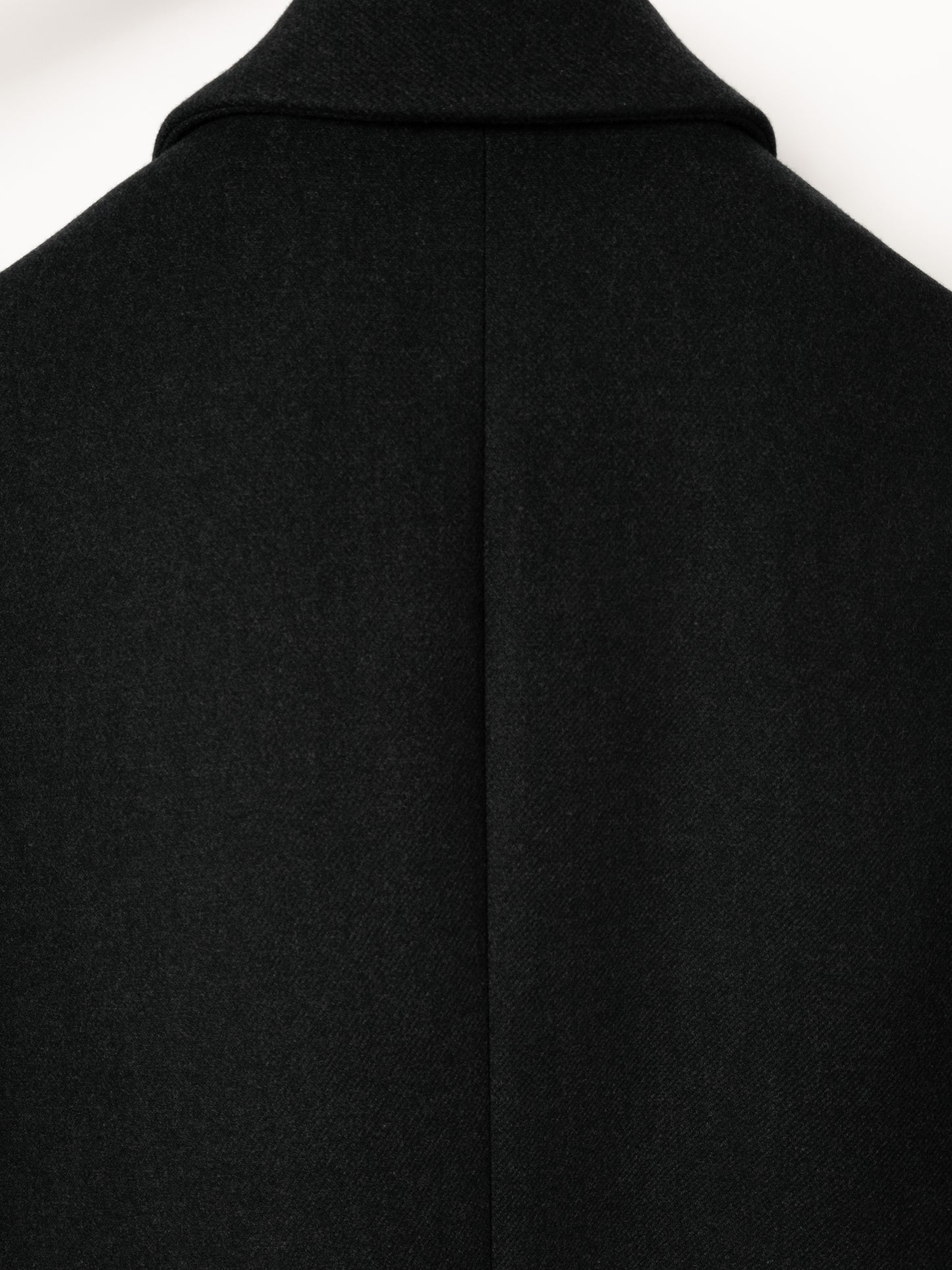 Super160’ s WOOL DOUBLE BREASTED LONG COAT｜TOP BLACK