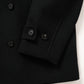 Super160's WOOL DOUBLE CLOTH PEA COAT｜TOP BLACK