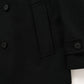 Super160’ s WOOL DOUBLE CLOTH PEA COAT｜TOP BLACK