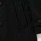 Super160's WOOL DOUBLE CLOTH PEA COAT｜TOP BLACK