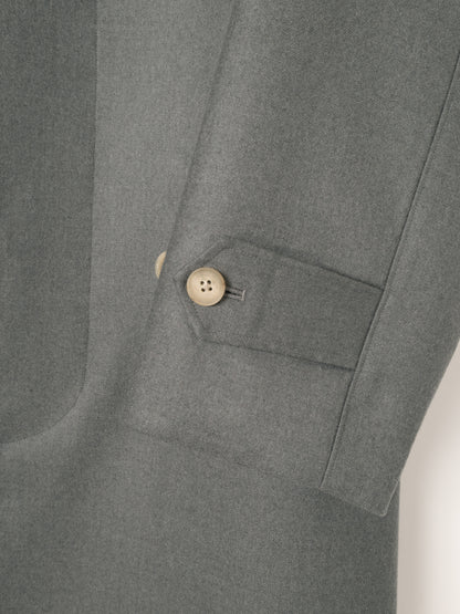 Super130's WOOL DOUBLE CLOTH BALMACAAN COAT｜LIGHT GRAY