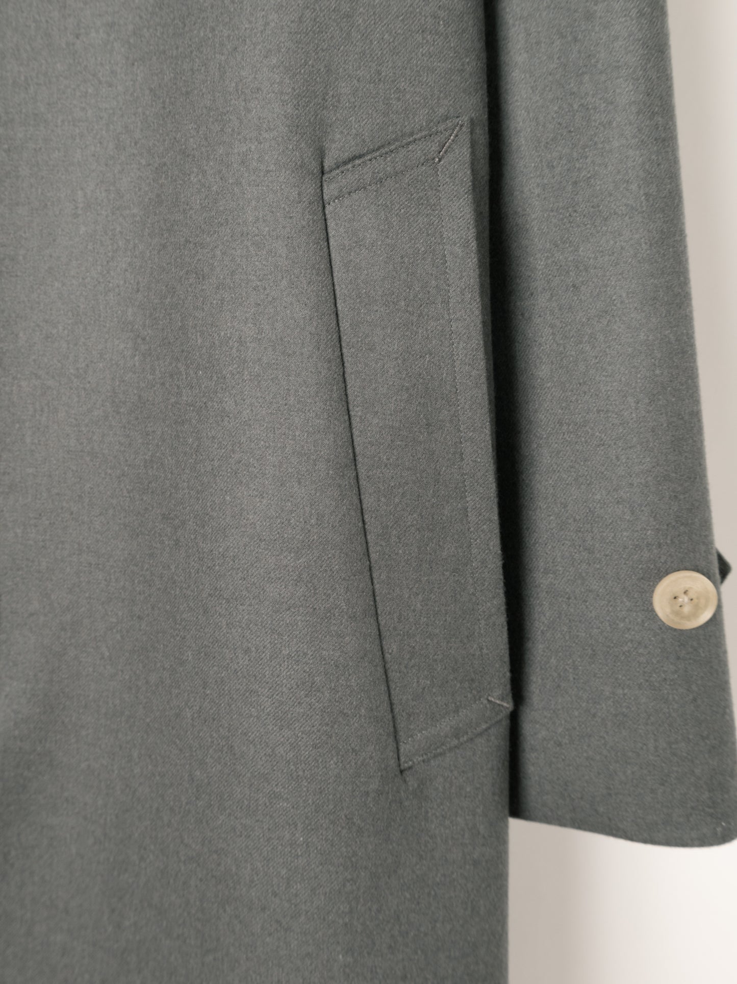 Super130’ s WOOL DOUBLE CLOTH BALMACAAN COAT｜LIGHT GRAY