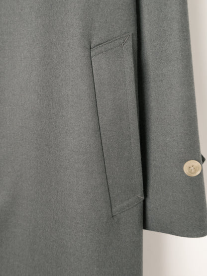 Super130's WOOL DOUBLE CLOTH BALMACAAN COAT｜LIGHT GRAY