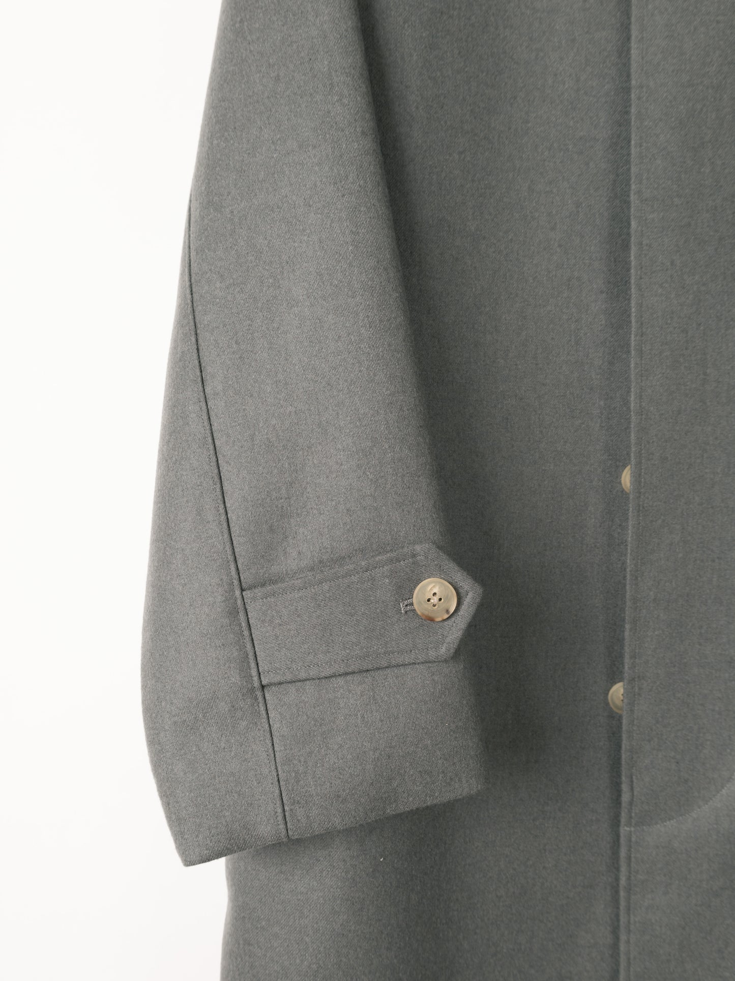 Super130’ s WOOL DOUBLE CLOTH BALMACAAN COAT｜LIGHT GRAY