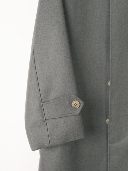 Super130's WOOL DOUBLE CLOTH BALMACAAN COAT｜LIGHT GRAY