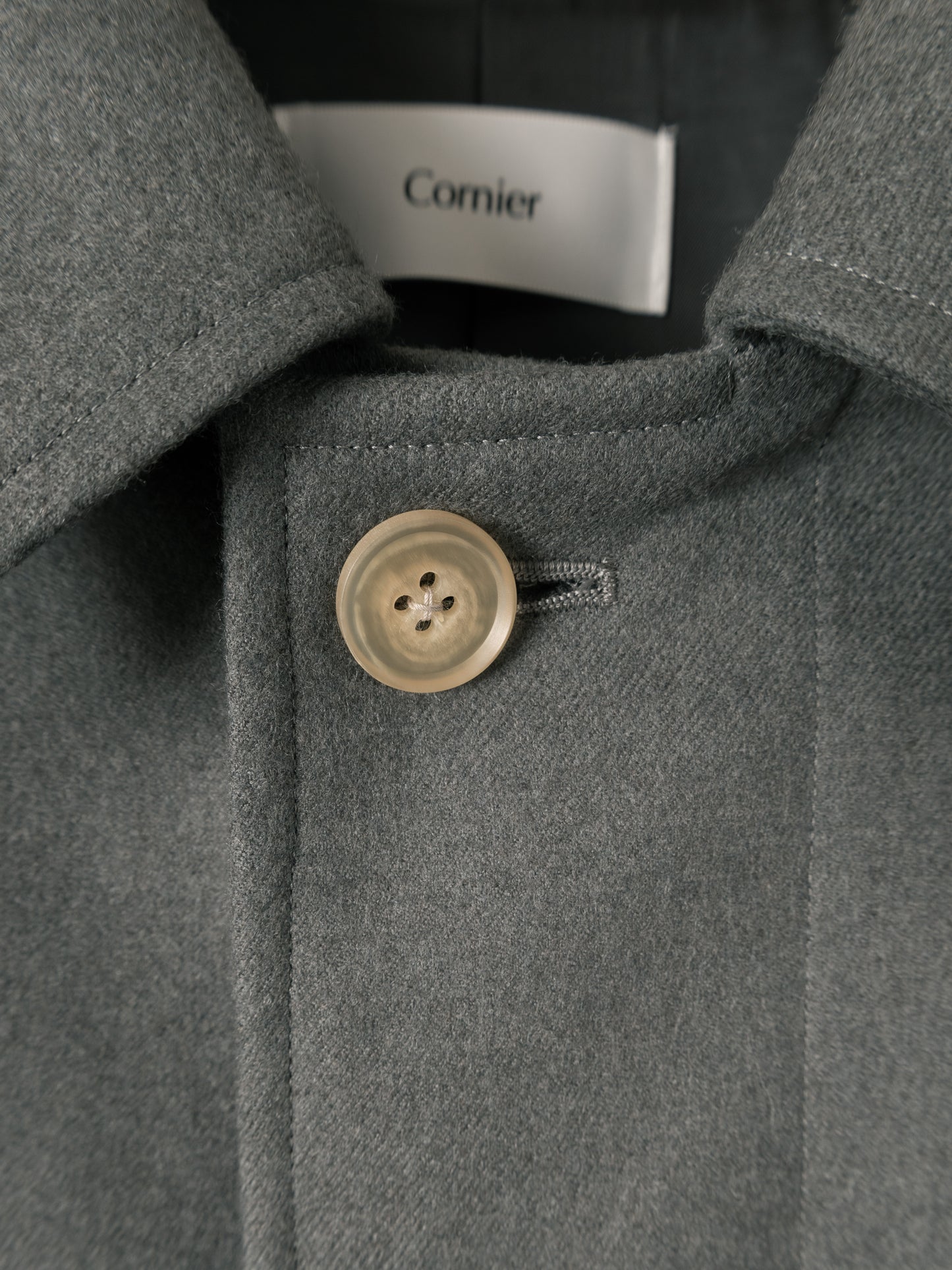 Super130’ s WOOL DOUBLE CLOTH BALMACAAN COAT｜LIGHT GRAY