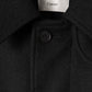 Super130’s WOOL DOUBLE CLOTH BALMACAAN COAT for WOMEN｜TOP BLACK