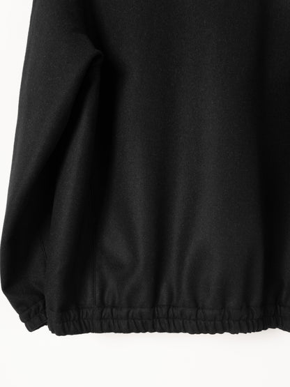 Super130's WOOL DOUBLE CLOTH BLOUSON｜TOP BLACK