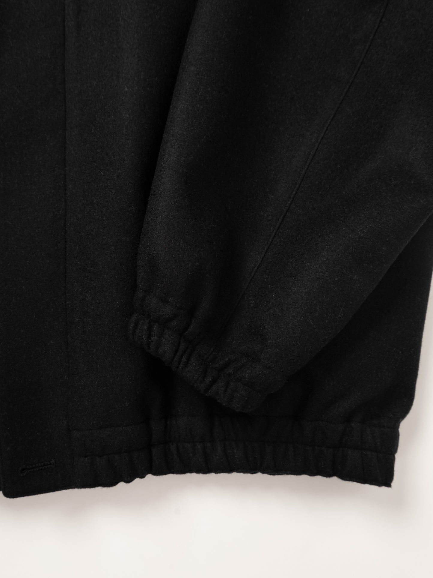 Super130's WOOL DOUBLE CLOTH BLOUSON｜TOP BLACK