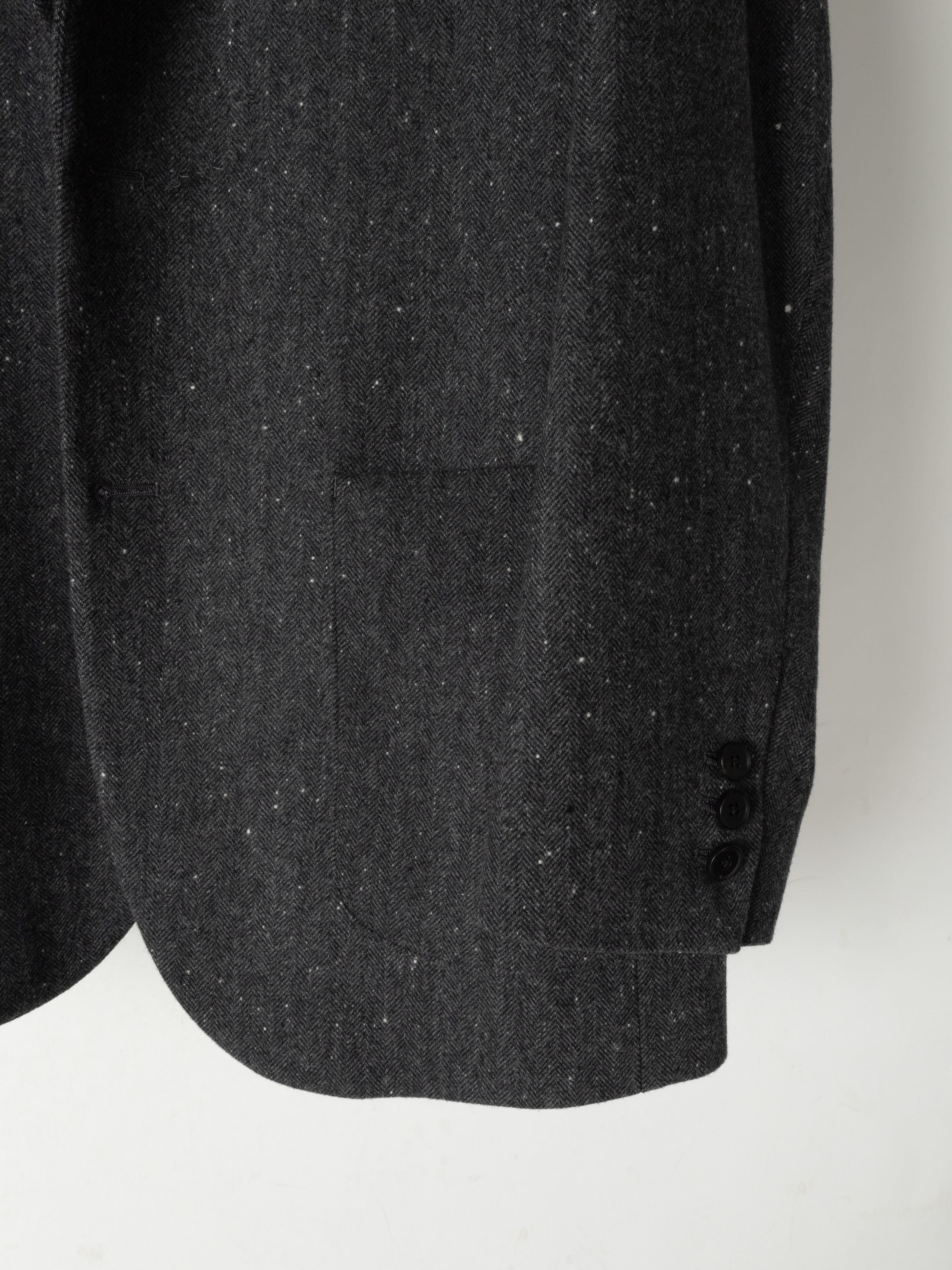 SHETLAND WOOL MIX TWEED JACKET｜BLACK MIX – Cornier