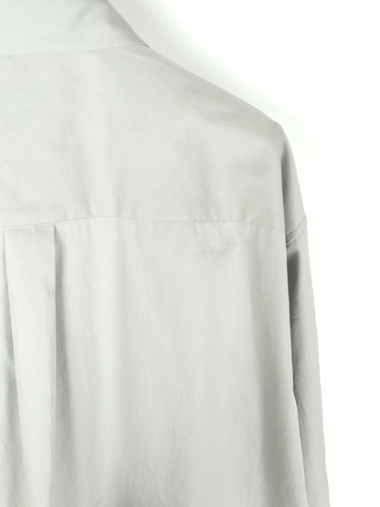 FINX COTTON TWILL REGULAR COLLAR SHIRTS｜CLOUD GRAY