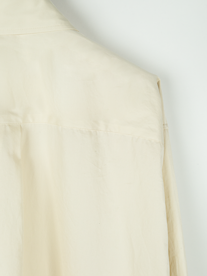 FINX COTTON TWILL REGULAR COLLAR SHIRTS｜LIGHT YELLOW