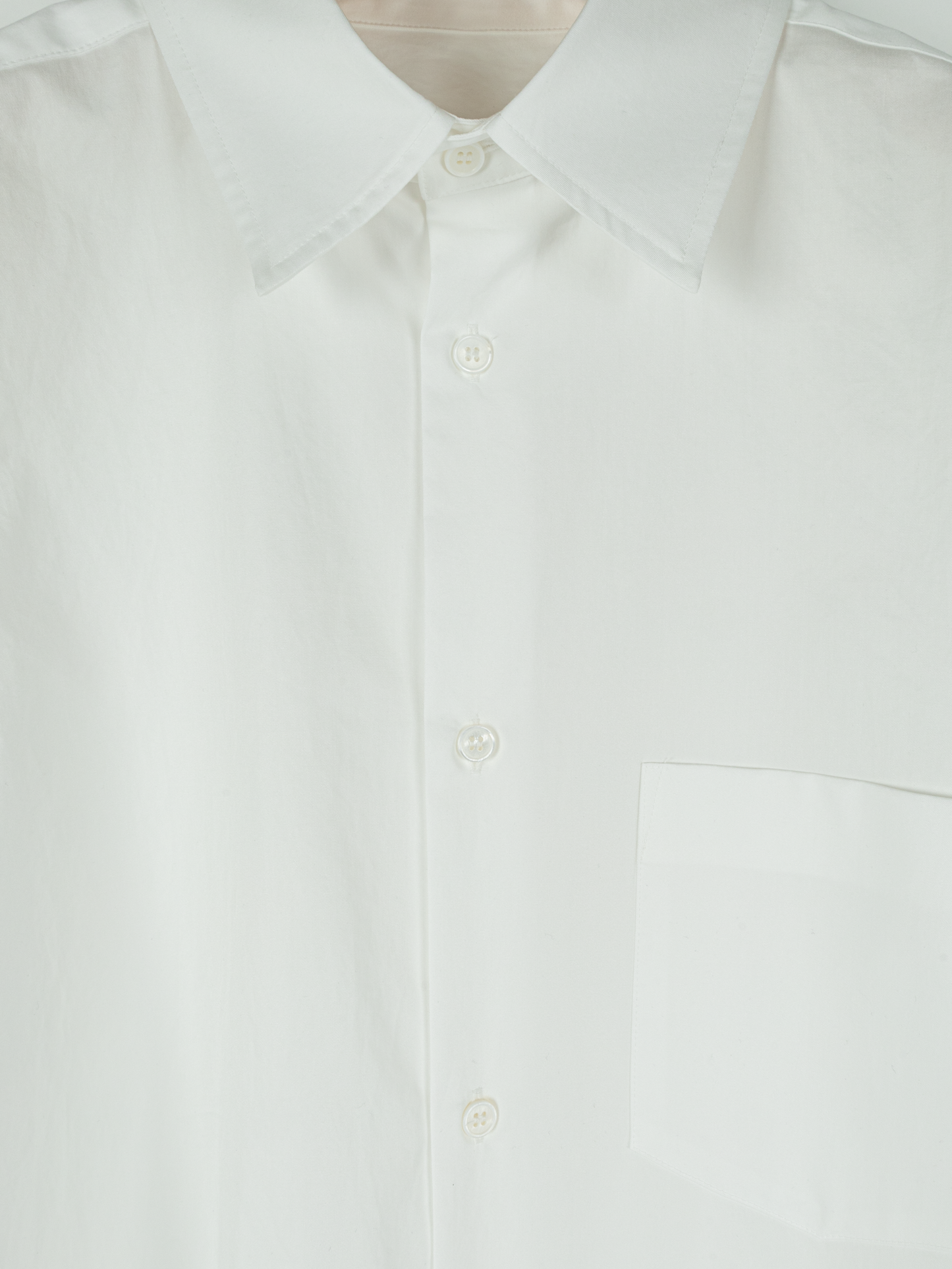 FINX COTTON TWILL REGULAR COLLAR SHIRTS｜WHITE