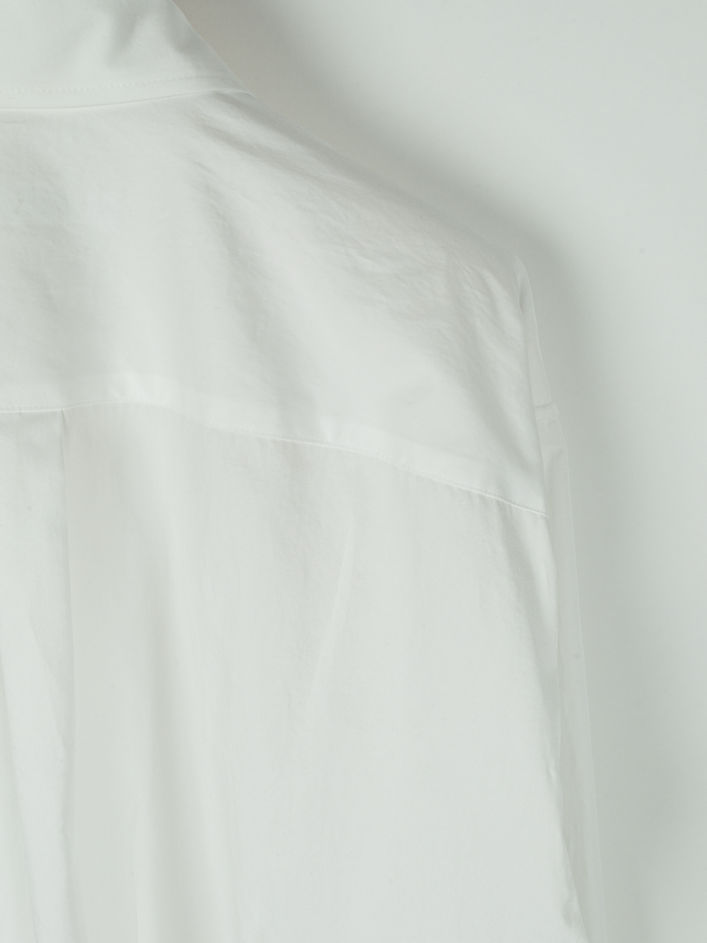 FINX COTTON TWILL REGULAR COLLAR SHIRTS｜WHITE