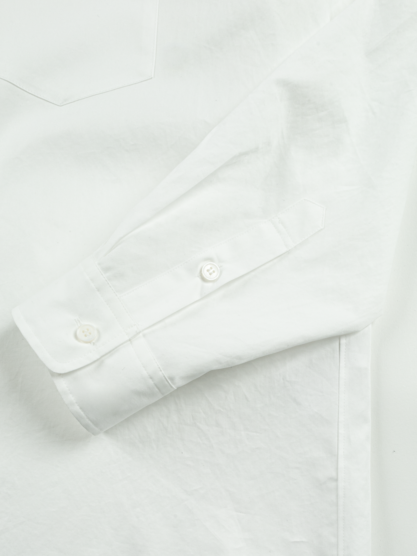 FINX COTTON TWILL REGULAR COLLAR SHIRTS｜WHITE