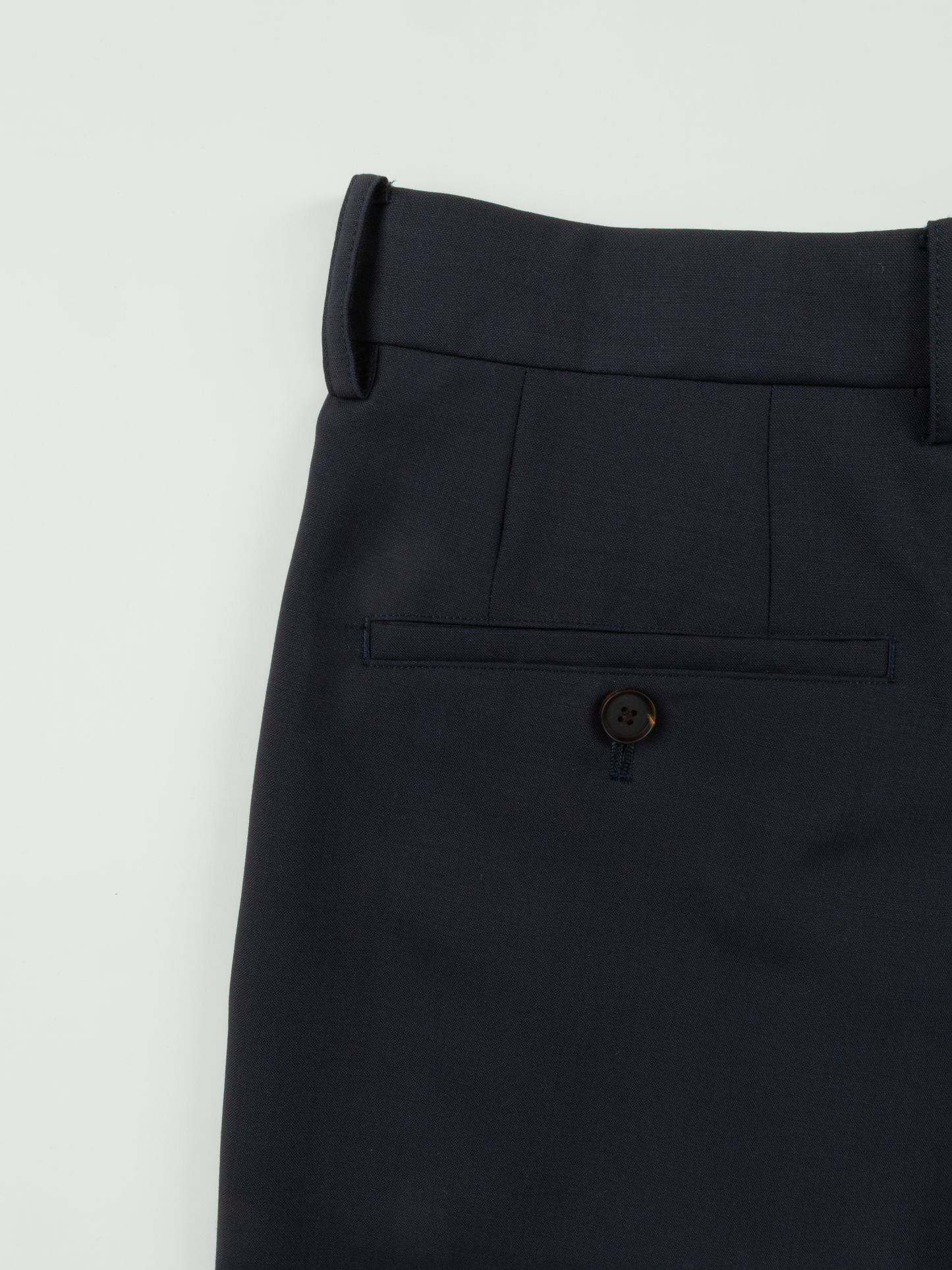 Super160's WOOL/KID MOHAIR WIDE PANTS｜DARK NAVY