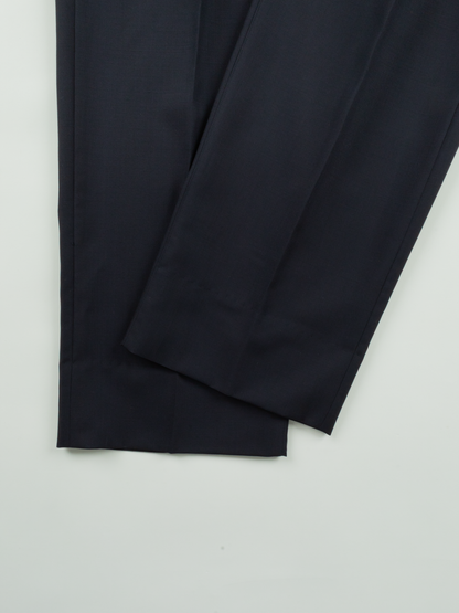 Super160's WOOL/KID MOHAIR SLACKS｜DARK NAVY