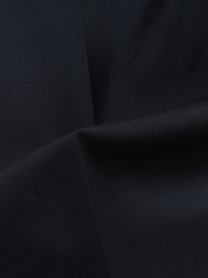 Super160's WOOL/KID MOHAIR SLACKS｜DARK NAVY